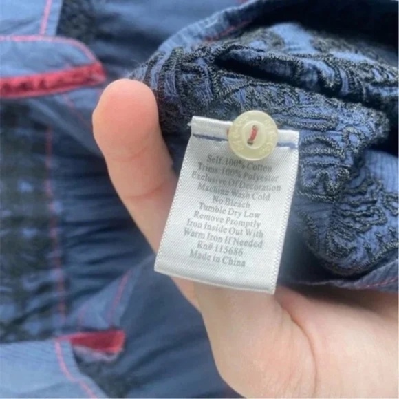 JOHNNY WAS 3J Workshop Embroidered button down-Hard-to-Find-M - Picture 11 of 13